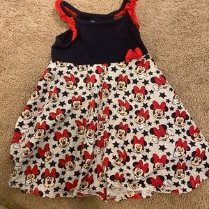 Disney Minnie Mouse Red White & Blue Star Dress